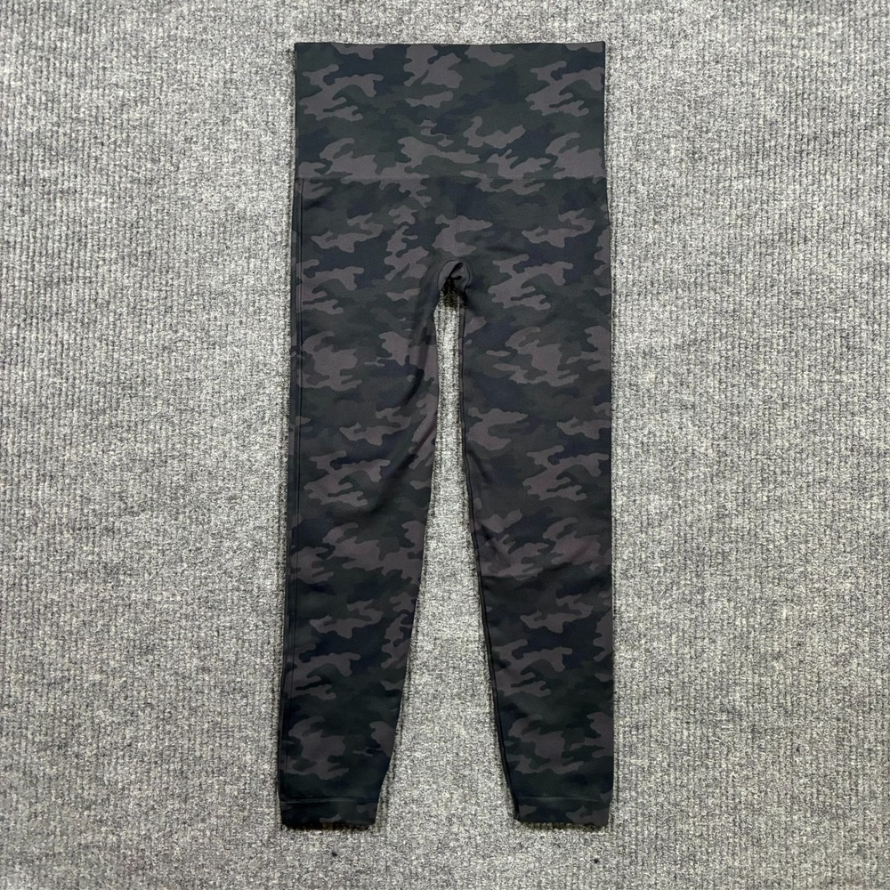 Spanx Womens Leggings Size XL Camouflage Pull On Active Stretch Mid‎ Rise